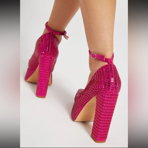 Pink platform pumps - Picture 3 of 5